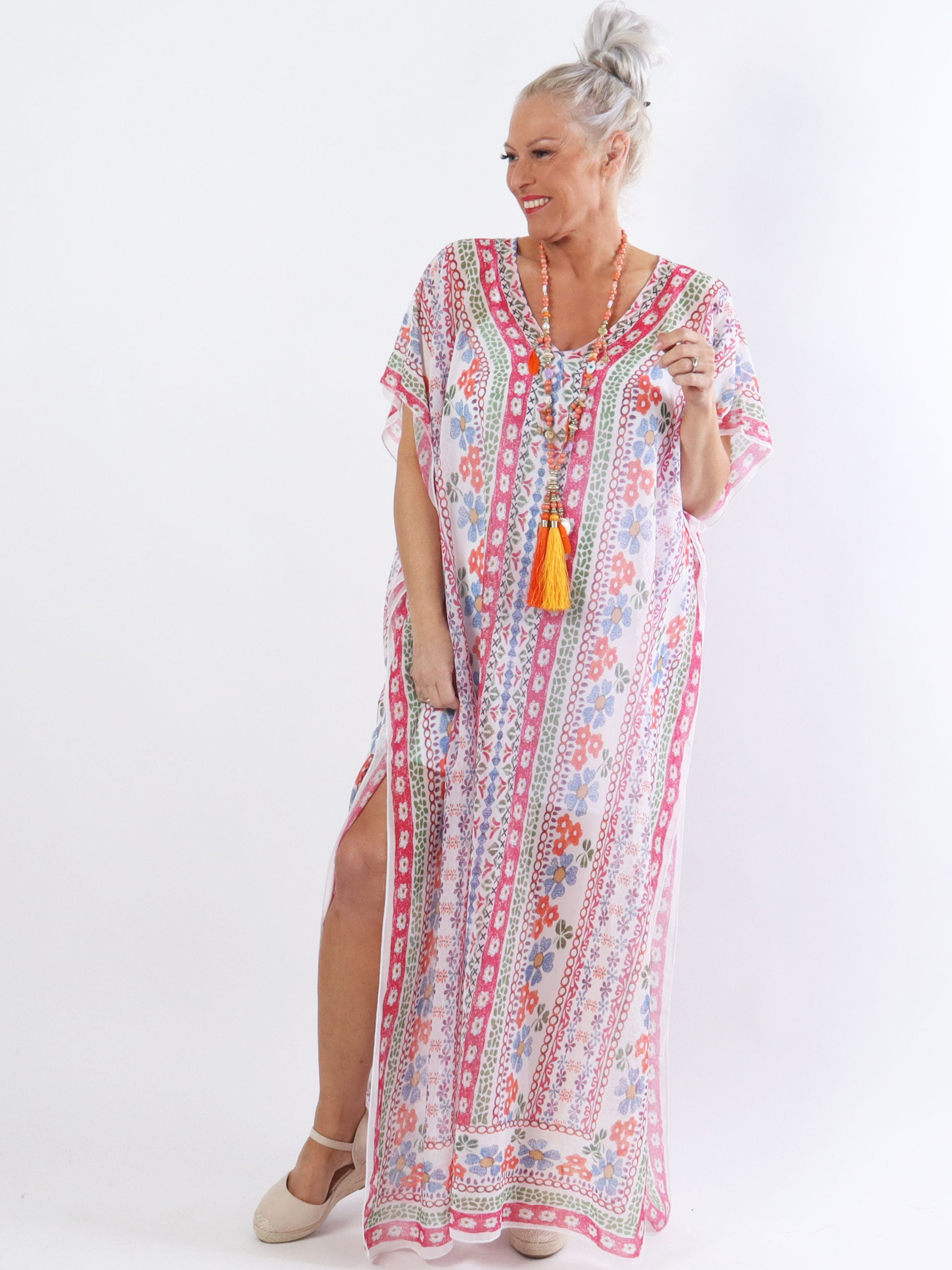 Nadia - Lang plus size semi-transparent tunika